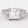 1.10ct Princess Cut Side Stone Diamond Engagement Ring PR1037 White Gold
