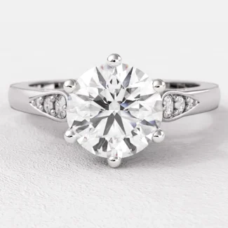 1.10ct Round Cut Side Stone Diamond Ring PR1009 White Gold