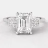 1.15ct Emerald Cut Side Stone Diamond Engagement Ring PR1069 White Gold