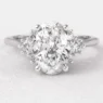 1.15ct Oval Side Stone Diamond Engagement Ring PR1054 White Gold