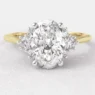 1.15ct Oval Side Stone Diamond Engagement Ring PR1054 Yellow gold