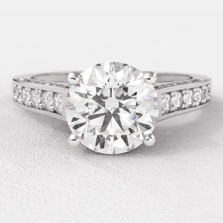 1.20ct Celtic Style Side Stone White Gold Diamond Ring PR1014