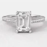 1.20ct Emerald Cut Side Stone Diamond Engagement Ring PR1026 White Gold