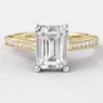 1.20ct Emerald Cut Side Stone Diamond Engagement Ring PR1026 Yellow Gold