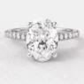 1.25ct Oval Cut Side Stone Engagement Ring PR1079 White Gold