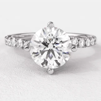 1.30ct Compass Set Side Stone Ring PR1017 White Gold