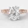 1.35ct Oval Cut Side Stone Ring Rose Gold PR1041