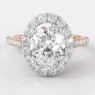1.40ct Oval Cut Halo Engagement Ring VR1069 Rose Gold