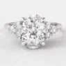 1.40ct Oval Cut Lab Grown Side Stone Diamond Ring PR1050 White Gold