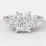 1.50ct Radiant Cut Trilogy Engagement Ring White Gold TR1055