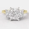 1.50ct Radiant Cut Trilogy Engagement Ring Yellow Gold TR1055