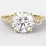 1.50ct Vintage Style Diamond Side Stone Ring PR1033 Yellow Gold