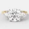 1.55ct Side Stone Diamond Engagement Ring PR1070 Yellow Gold