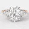 1.58ct Unusual Style Oval Cut Engagement Ring Rose Gold PR1070