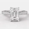 1.65ct Emerald Cut Side Stone Ring White Gold PR1064