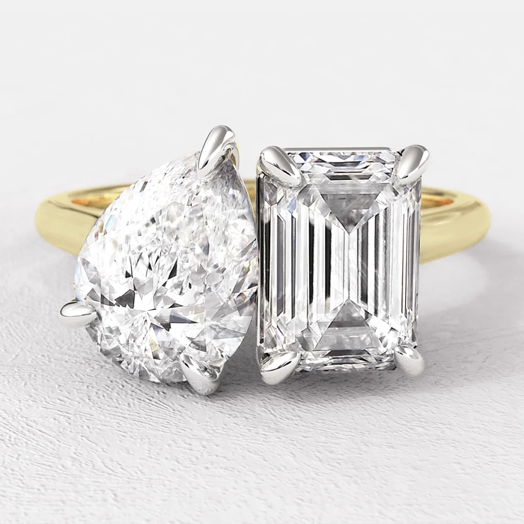 2.04ct Toi Et Moi Diamond Engagement Ring Made In Ireland TR1099