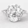 2.20ct Oval Cut Side Stone Engagement Ring PR1068 White Gold