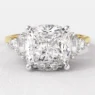 2.25ct Side Stone Cushion Cut Engagement Ring PR1070-C Yellow Gold