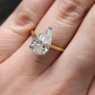 3.0ct Pear Cut Solitaire Engagement Ring SR1094 on hand - Made in Dublin, Ireland