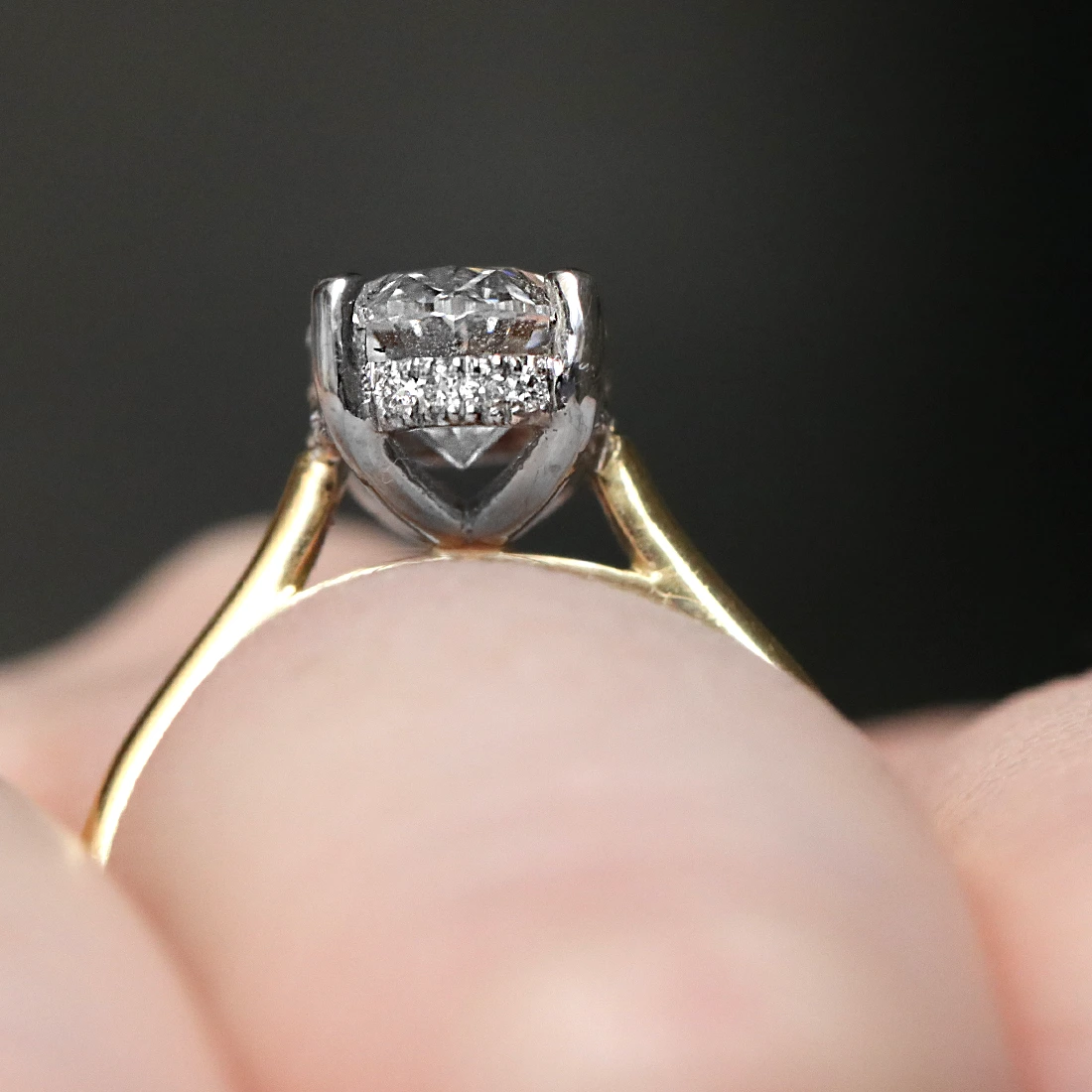 Oval Cut Hidden Halo Solitaire Ring SR1092 Bespoke