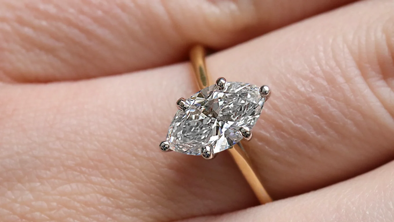 Marquise Cut Diamond Engagement Ring SR1098 on hand in Dublin