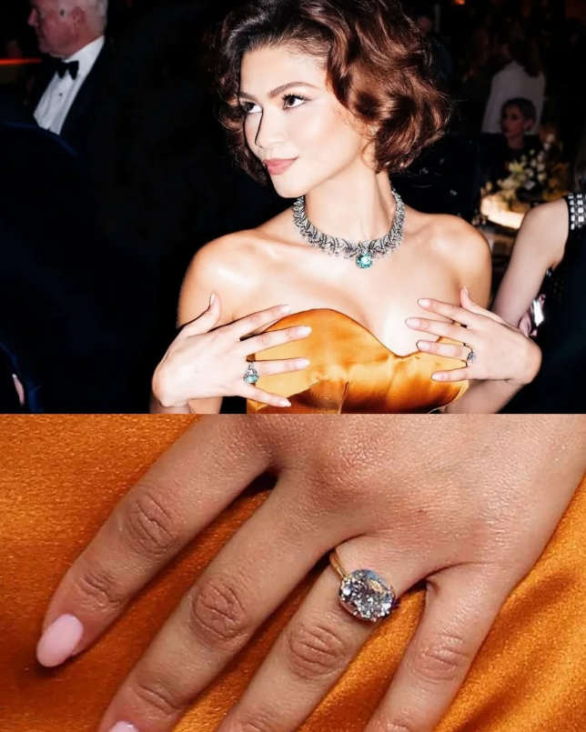 Zendaya showing off her stunning ring