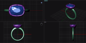zendaya engagement ring CAD design