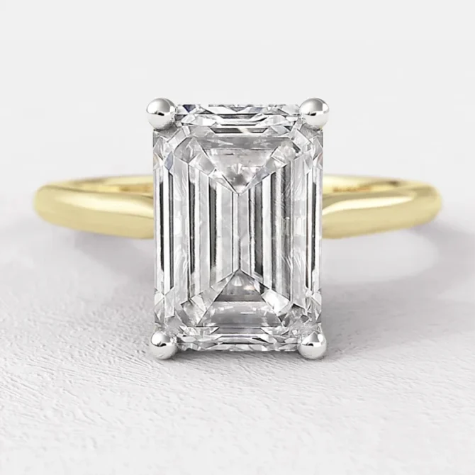 Emerald Solitaire Engagement Rings