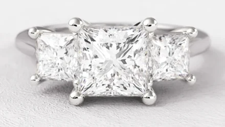 Princess Three Stone Engagement Rings