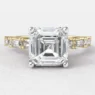 1.70ct Asscher Cut Side Stone Engagement Ring Yellow Gold PR1091