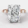 3.45ct Elongated Cushion Cut Engagement Ring with hidden halo PR1084 Rose Gold