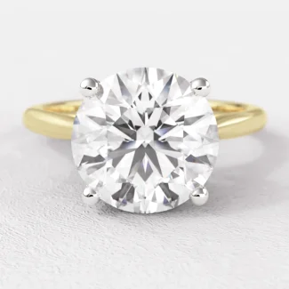 Hidden halo engagement ring in yellow gold - feature sr1021 - Made in Dublin, Ireland