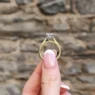 Hidden halo engagement ring in yellow gold - side view sr1021 - Made in Dublin, Ireland