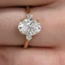 Oval Cut Trilogy Engagement Ring TR1102 on hand Made in Dublin, Ireland