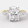 2.16ct Side Stone Cushion Cut Diamond Ring PR1100 yellow gold