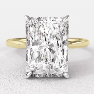 2.50ct Radiant Cut Diamond Engagement Ring SR1031 in yellow gold - Made in Dublin, Ireland