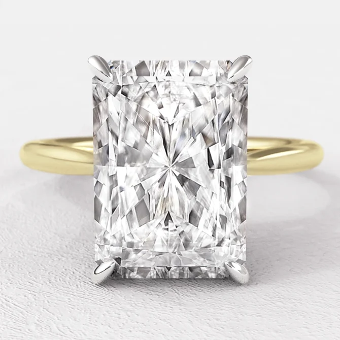 2.50ct Radiant Cut Diamond Engagement Ring SR1031 in yellow gold - Made in Dublin, Ireland