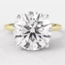 3.00ct Round Four Claw Tulip Solitaire Diamond Ring SR1001-9.0mm yellow gold - Made in Dublin, Ireland