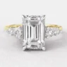 Graduating emerald cut diamond ring in yellow gold pr1098 feature