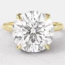 Lotus Style Round Cut Engagement Ring SR1040 yellow gold