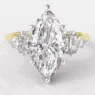 Marquise Cut Side Stone Diamond Ring PR1092 yellow gold