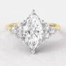 Marquise Cut Stepping Stone Diamond Ring PR1094 yellow gold
