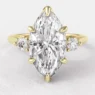 Marquise cut diamond ring in yellow gold tr1107 - Feature