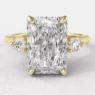 Radiant Cut Trilogy Diamond Ring TR1105 feature image - yellow gold