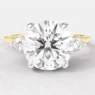 Trilogy Diamond Engagement Ring TR1103 yellow gold feature