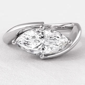 Twist marquise shape diamond ring in white gold sr1041 Feature