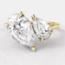 Yellow gold double pear cut diamond toi et moi tr1106 feature