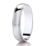 DC116 GWR2096 Gents 5mm Millgrain PalladiumPlatinum Wedding Ring