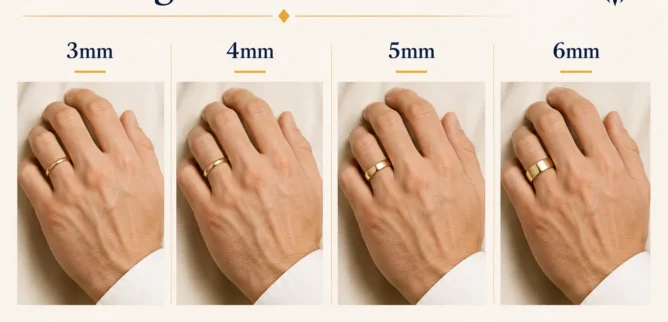 Gents Wedding Rings Width Guide